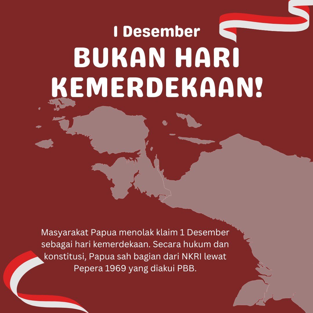 layla230800's tweet photo. masyarakat papua menolak klaim 1 desember. secara konstitusi, papua sah bagian nkri sejak pepera 1969. mari satukan tekad untuk Bumi Cendrawasih Damai selamanya.
#PapuaDamaiTanpaSeparatis https://t.co/G9IpeSrK8K