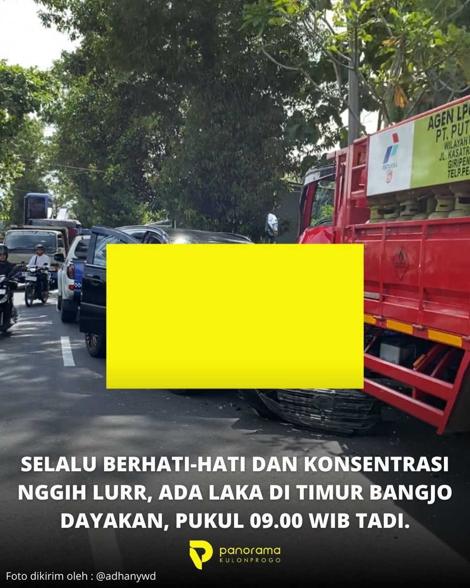 panoramaKP's tweet image. ● Selalu berhati-hati dan konsentrasi nggih lurr, ada LAKA di timur Bangjo Dayakan, pukul 09.00 WIB tadi.

● Foto dikirim oleh : @ardhanywd 
● Lokasi : Timur Bangjo Dayakan, Kapanewon Pengasih, Kulon Progo, Yogyakarta.
#panoramakulonprogo
#kulonprogo
#jogja