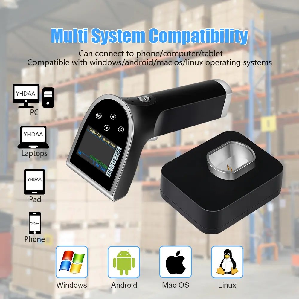 Yuhengda2023's tweet image. YHD-6800DB-PRO Bluetooth 2D Barcode Scanner with LCD Screen – wireless, fast, multi-platform, and hands-free for retail &amp;amp; warehouse 🌐 yhdaa.com 📧 sales@yhdaa.com #yhdaa #barcode #wirelessscanner #bluetoothscanner #retailtech