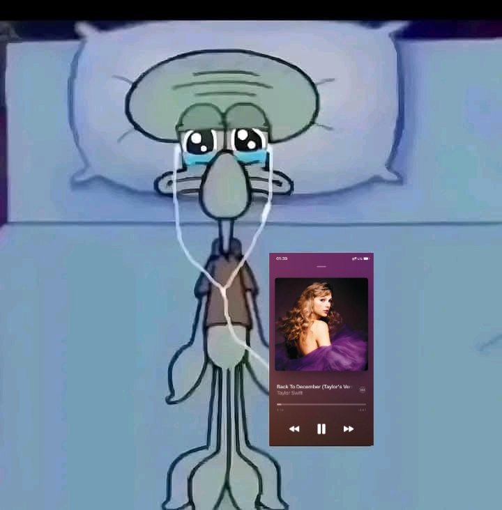 Yo el 1 de diciembre a las 0:00 am escuchando back to december de Taylor Swift.