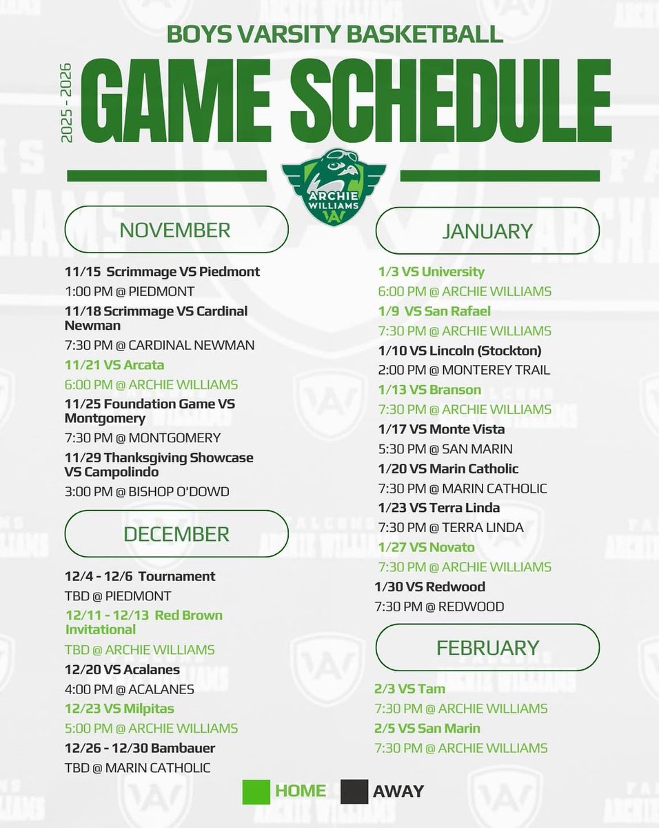 Archie Williams Falcons Basketball tweet media