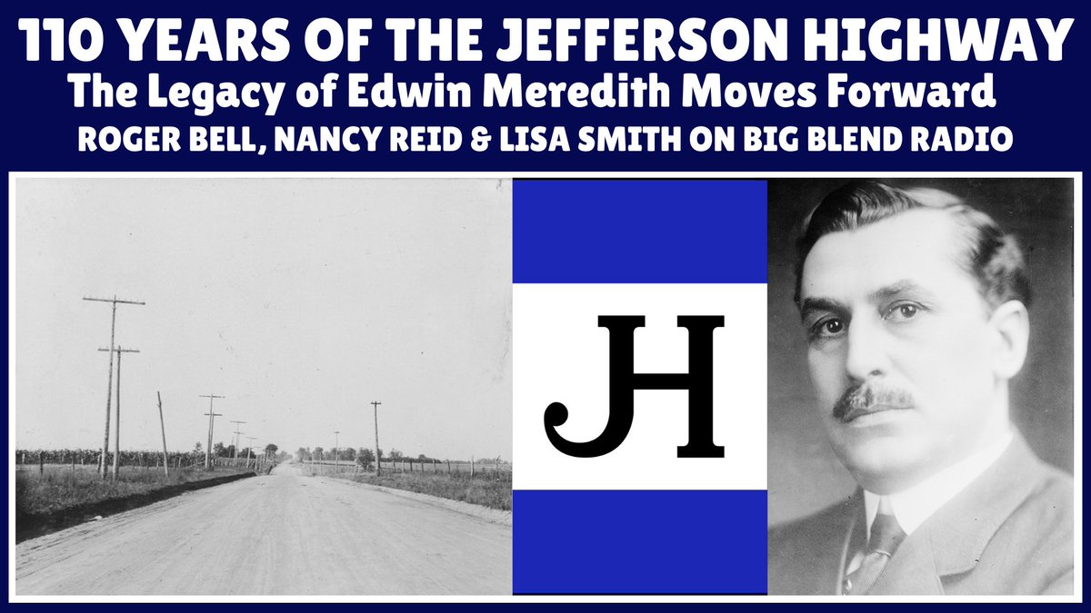 BigBlendMag's tweet photo. Celebrate 110 years of the Jefferson Highway with the latest episode of #BigBlendRadio's Jefferson Highway Podcast + a New Jefferson Highway Travel Guide Website &amp; Substack! This episode &amp; the highway history: https://t.co/4Jik5HSk5q #roadtrip #travel https://t.co/3mDJveVPQh