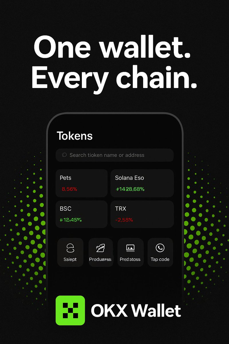 Xavieac's tweet image. Why switch wallets when you can switch chains?
OKX Wallet lets you move across ecosystems without friction — DeFi, NFTs, dApps, all in one place.
Efficiency = Alpha.
#OKX #Onchain #Web3Tools @wallet