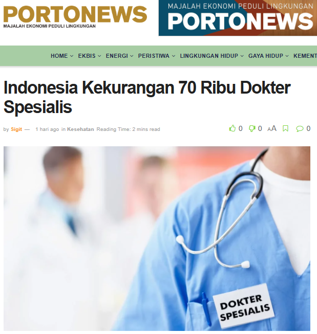 portonewsonline's tweet photo. Ketersediaan tenaga kesehatan yang memadai menjadi salah satu fondasi penting bagi keberlanjutan layanan kesehatan nasional.https://t.co/IiyUTRt7gy #dokter #spesialis #kesehatan https://t.co/kpZaXFo5fT