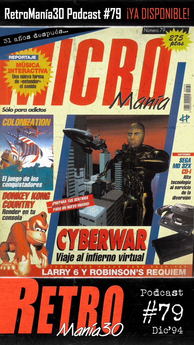 rm30podcast's tweet photo. ¡Ahí va el penúltimo programa! Little Big Adventure, Transport Tycoon, Donkey Kong Country, Indiana Jones Greatest Adventures &amp; F-15 Strike Eagle... en #MM79SE. Nos vemos el mes que viene, en la última (¡y muy loca!) aventura de #RM30 (sí, será muy loco).

https://t.co/FeWMAAFqeF https://t.co/vlQ0nsCRGc