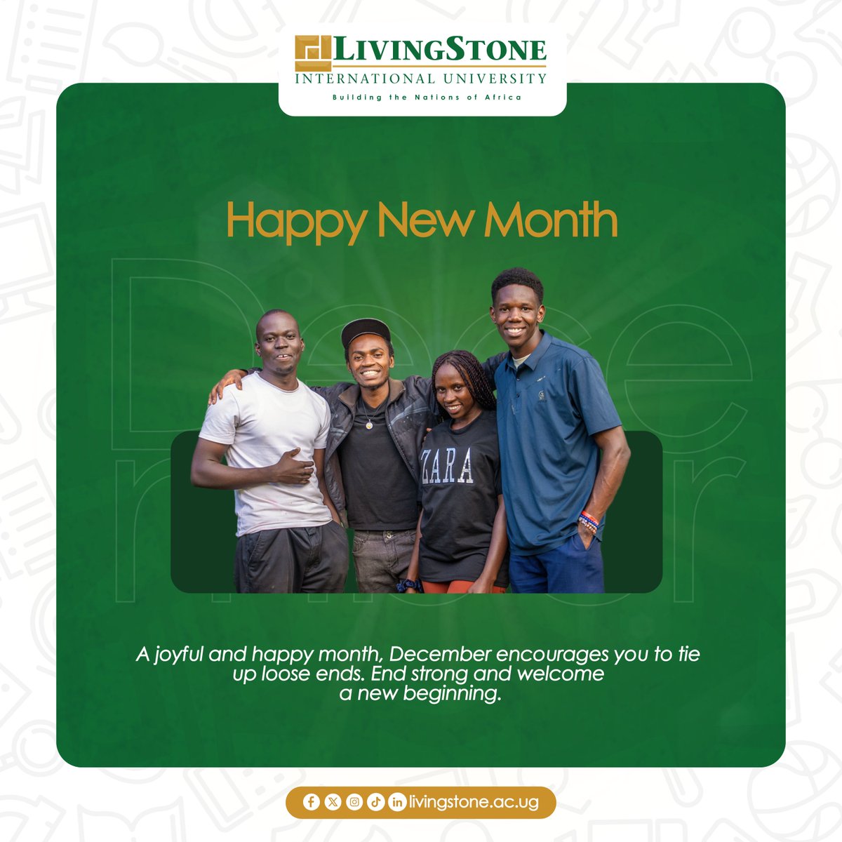 Welcome to December 🎅🎄
🌍livingstone.ac.ug