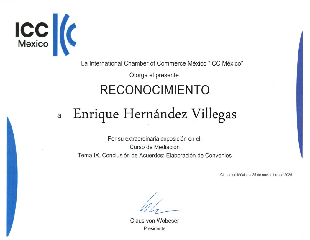 El pasado martes concluyo exitosamente el curso de Ⓜ️ediación organizado por el Comité de Mediación de <a href="/ICCMEXICO/">International Chamber of Commerce México</a> .

Felicitaciones a todos los entusiastas alumnos que participaron.