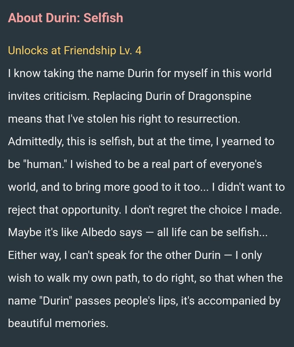 daily_durin's tweet image. oh so... dragonspine durin is actually just... gone... yea okay that's alright haha...