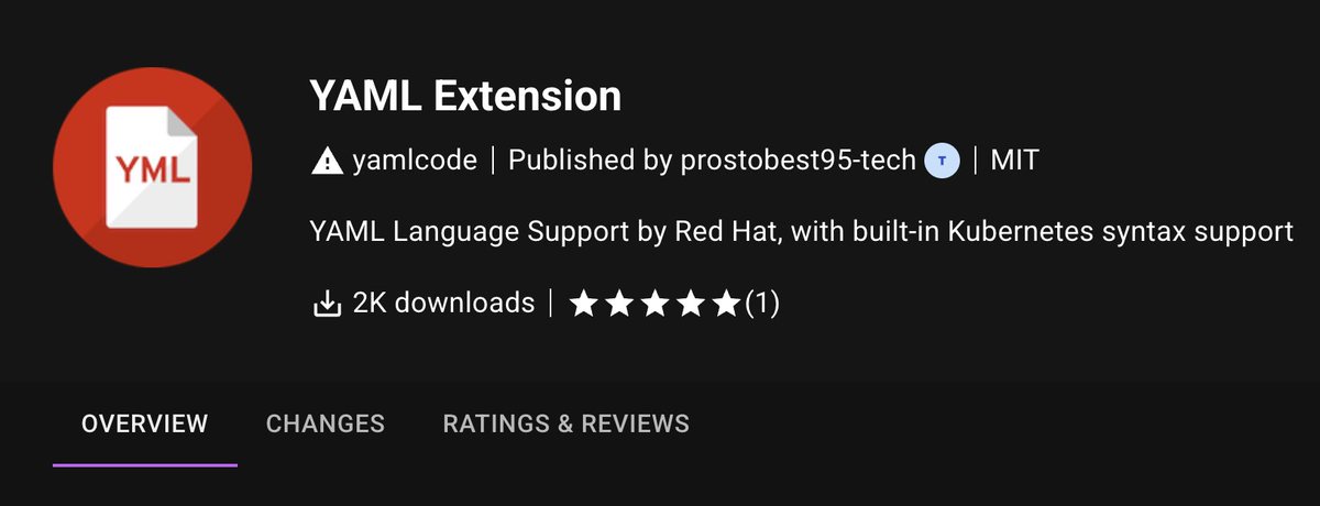 tuckner's tweet image. Malware in Open VSX and available in Cursor right now

tailwind-nuxt.tailwindcss-for-react
flutcode.flutter-extension
yamlcode.yaml-vscode-extension