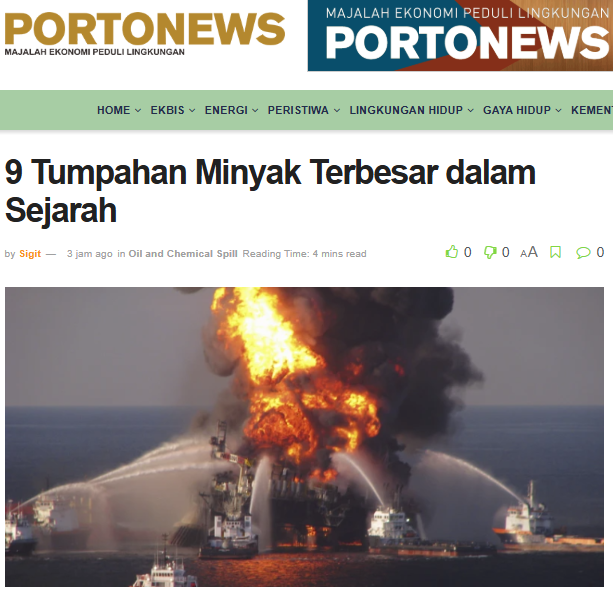 portonewsonline's tweet photo. Berikut sembilan tumpahan minyak terbesar dan paling merusak dalam sejarah modern.https://t.co/IiyUTRt7gy #tumpahanminyak #oilspills #laut #maritime https://t.co/uEuCYZnh7p