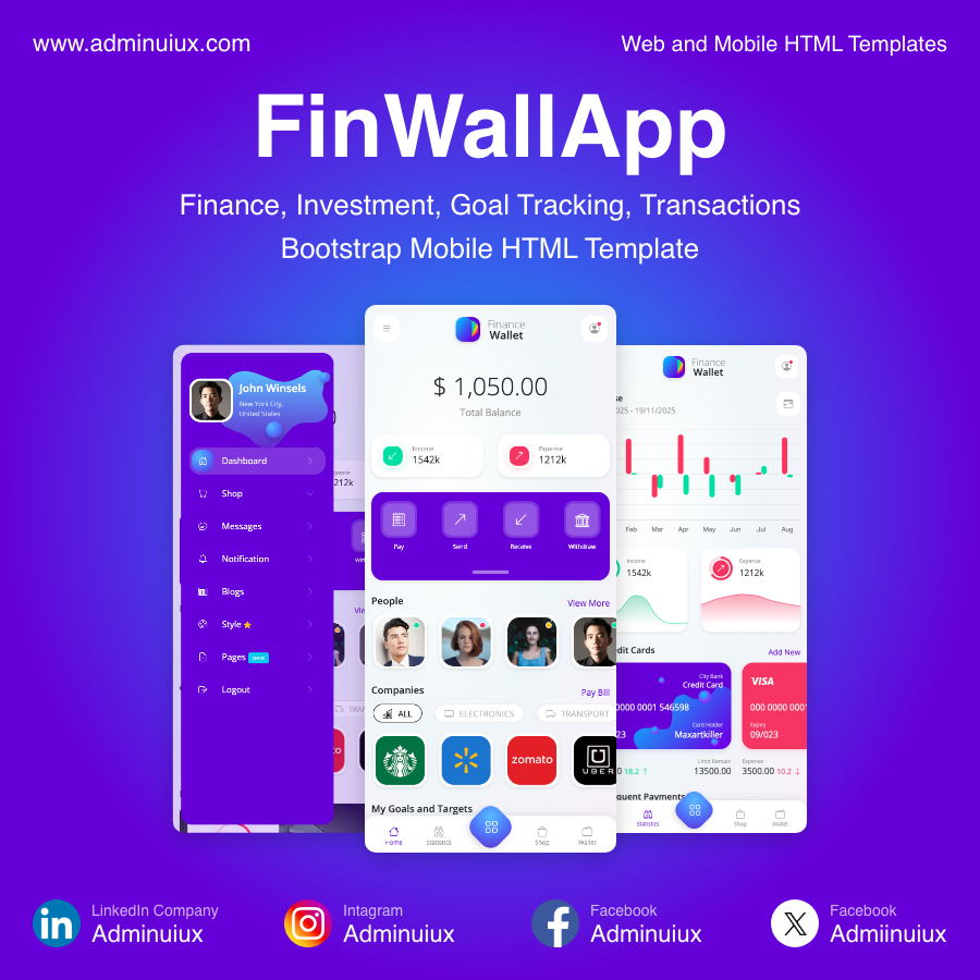 Admiinuiux's tweet image. zurl.co/DzALp

Need a killer finance app template? 💰 The Finwallapp Mobile HTML Template is built with Bootstrap 5 &amp;amp; Angular 12! Get a responsive, mobile-first design for wallets, banking, &amp;amp; crypto projects.
#Bootstrap5 #MobileTemplate #Fintech #WebDesign #ThemeForest