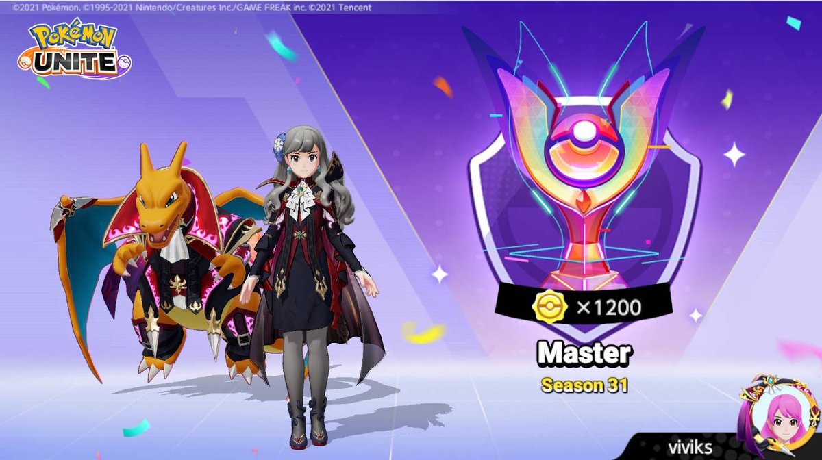 no finzinho da season o Mestre veio #PokemonUNITE