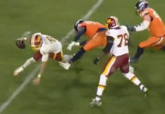 Bro did the splits to trip him.