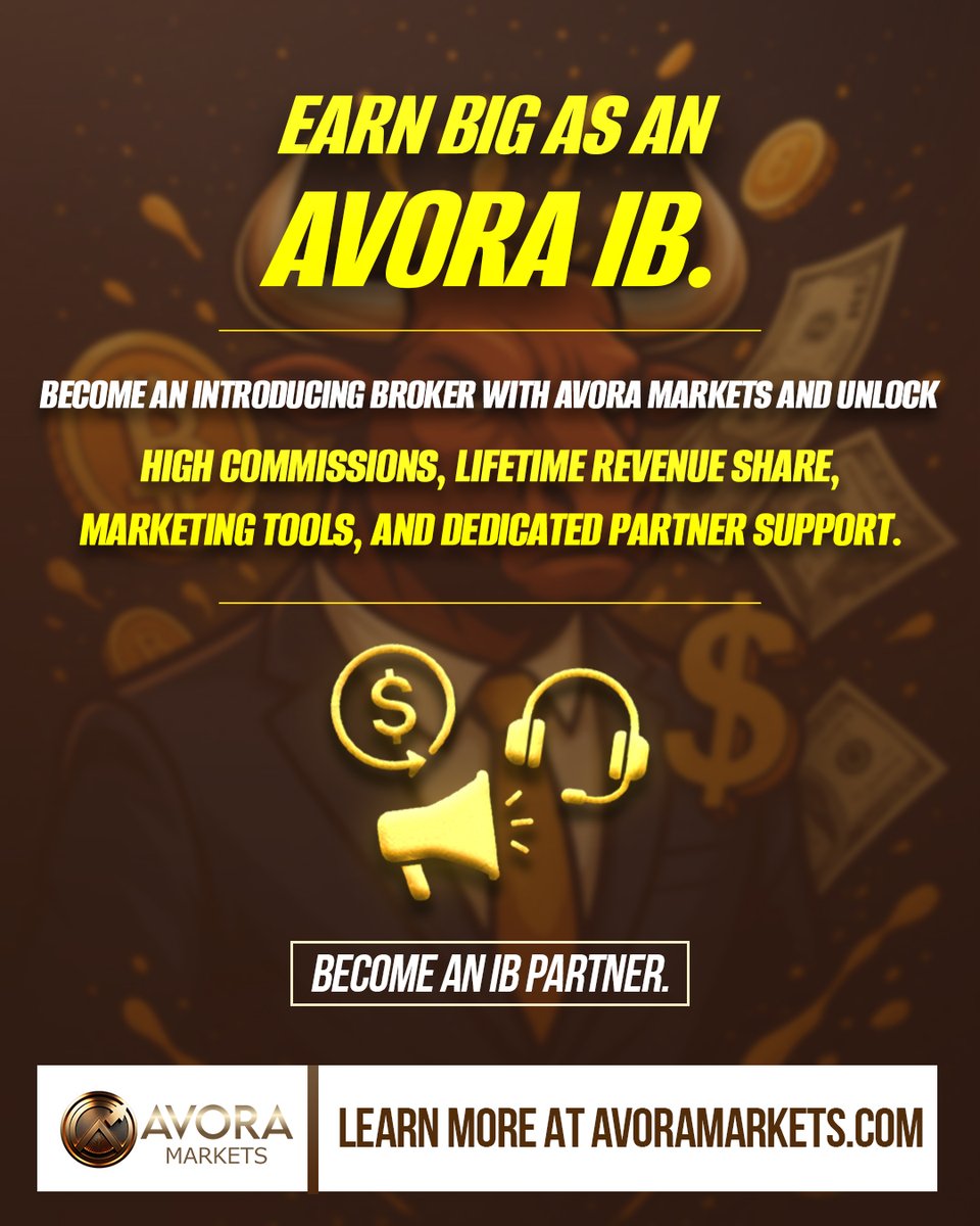 avoramarkets's tweet image. 🌟 Earn Big. Grow Smart. Partner with Avora.Ready to turn your network into income?
Become an Introducing Broker with Avora Markets and unlock:💰 High commissions

👉Become an Avora IB now at AvoraMarkets.com
 #IBProgram #IntroducingBroker #EarnWithAvora