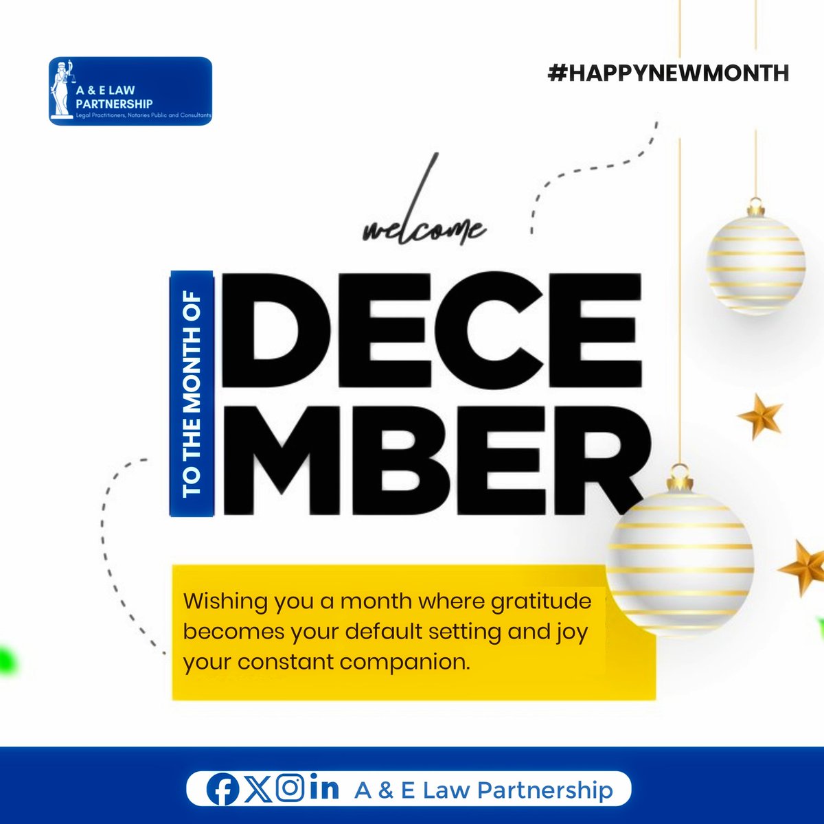 AandELaw's tweet photo. As the calendar turns to December, we’re filled with gratitude

It’s a month for reflection, connection, and celebration.

Thank you to our incredible clients, partners, and community for a remarkable year.

Wishing you a peaceful, joyful, and prosperous December from all of us. https://t.co/zq9YB8K8l2