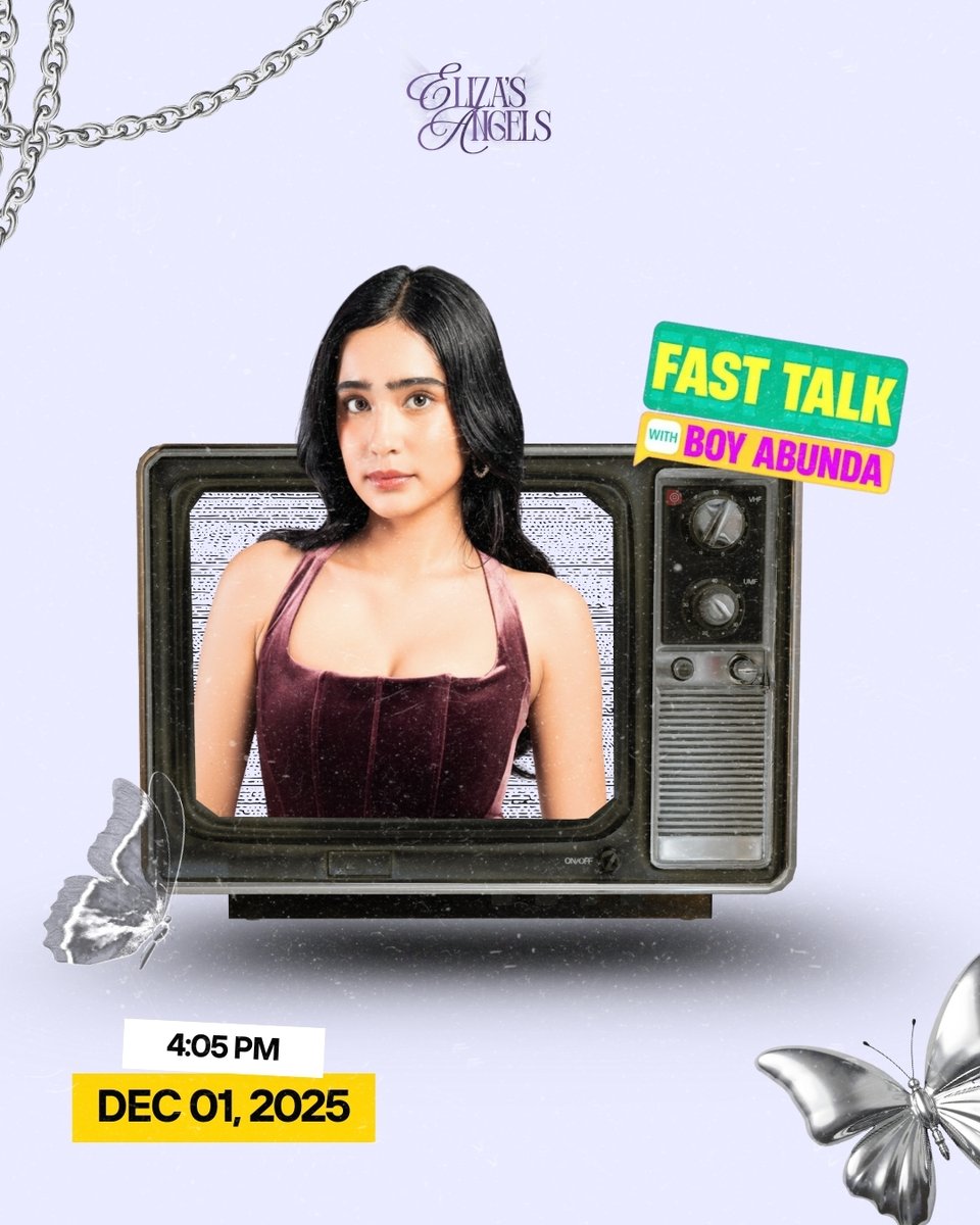 ElizasAngelsPH's tweet photo. Eliza Truthers, ready na ba kayo? 💜 

Our girl @elizaborromeo_  is taking the hot seat! Catch her as she sits down for an honest conversation in her first TV guesting after PBB with Tito Boy on Fast Talk with Boy Abunda!

📺Today, 4:05 PM on GMA
This is the moment we’ve all been waiting for—don’t miss it!

#FTBAEliza
ELIZA ON FAST TALK
Eliza Borromeo | #ElizaBorromeo