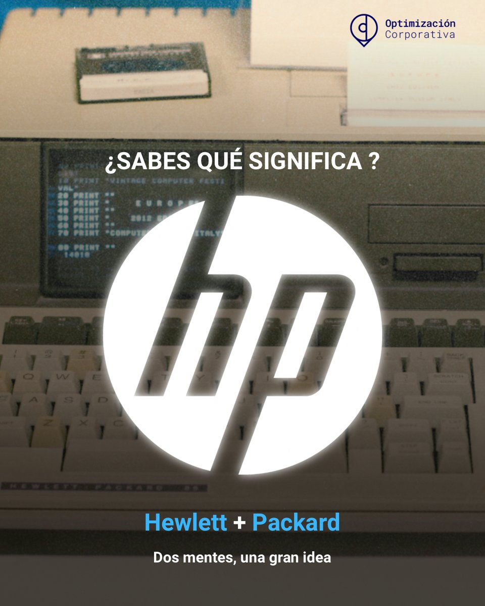 OPTIMIZACIONCO1's tweet photo. 💡 HP = Hewlett + Packard

#OptimizaciónCorporativa #EducaciónDigital #SolucionesHP #DatoTech https://t.co/Myw3zyxNzy