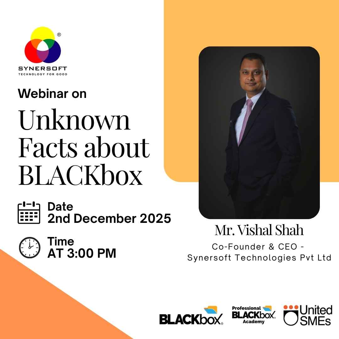 SynersoftTech's tweet image. MSME Leaders: Need clarity beyond the brochure? 💡

Join the BLACKbox Story! Founder reveals failures, hidden ROI, and the Buy Back philosophy. 

🗓️ TOMORROW! Dec 2 | 3 PM IST

Register: synersoft.in/webinars/2ndDe…

#MSME #BusinessStory #BLACKbox