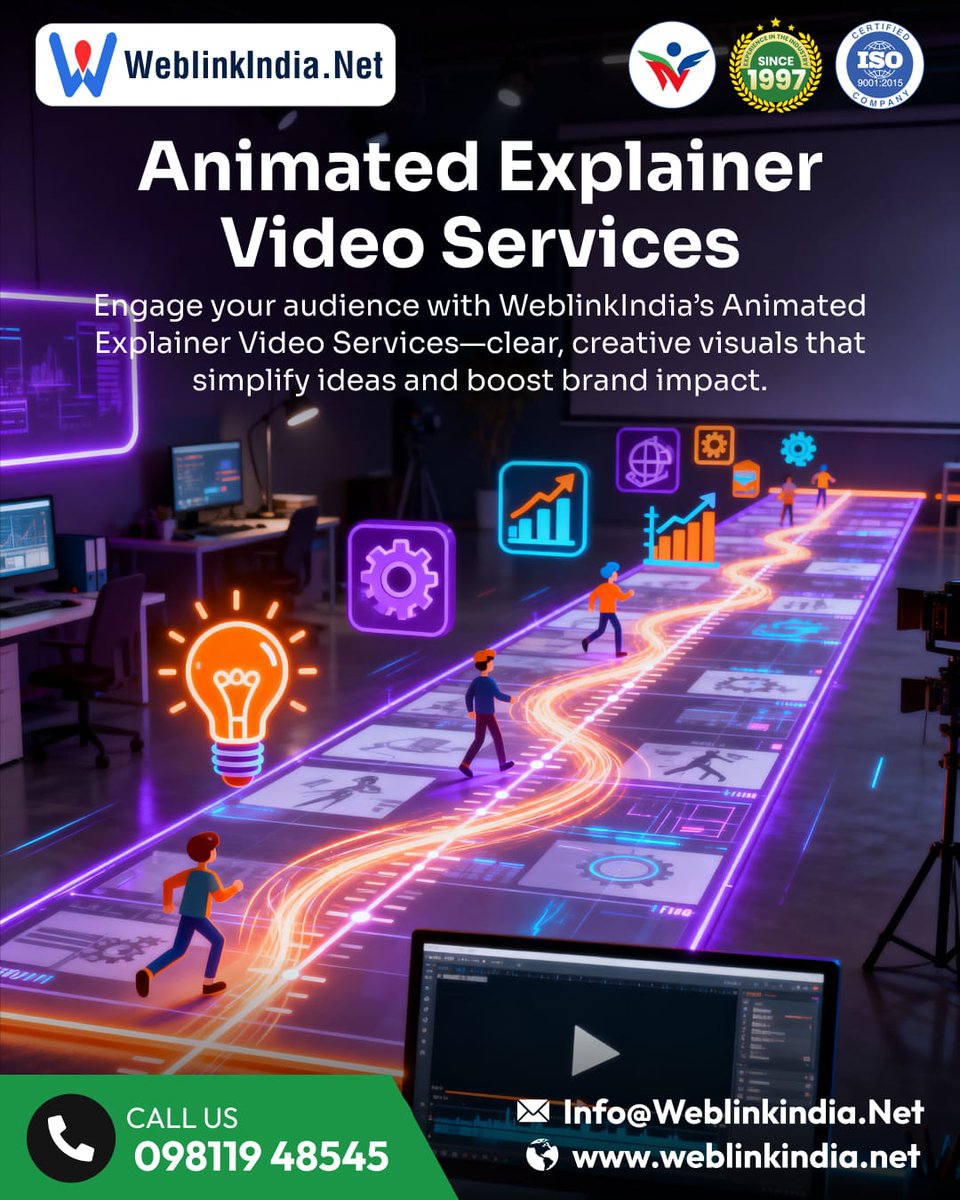 WEBLINKIndia's tweet image. WeblinkIndia creates clear, creative visuals that simplify complex ideas and make your brand pop.

weblinkindia.net

#ExplainerVideo #AnimatedVideo #VideoMarketing #BrandAwareness #ContentMarketing #BusinessGrowth #Startup #MarketingStrategy #B2B #DigitalMarketing