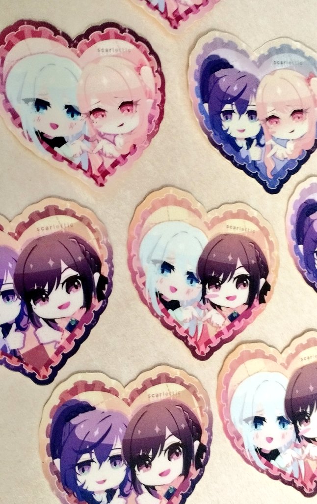 Niigo 🎼❄️🎨🎀 hearts dc stickers