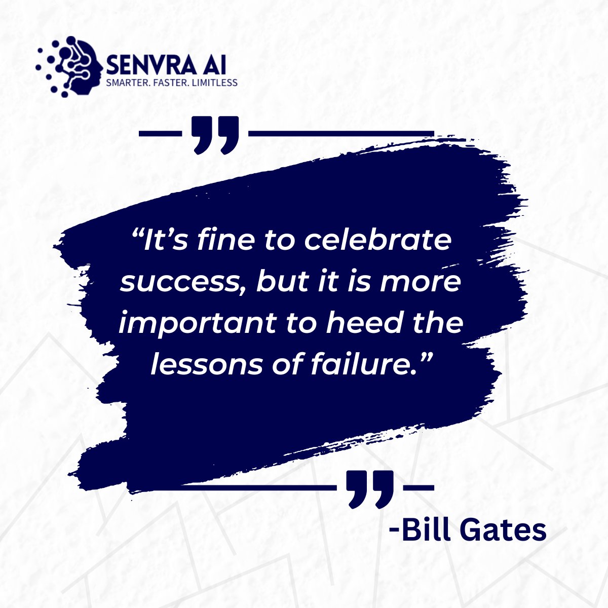 Senvra_AI's tweet photo. Success is worth celebrating — but the real growth comes from learning through setbacks.
At SENVRA AI, we believe every challenge is an opportunity to evolve, innovate, and become better than we were yesterday.
#Leadership #Motivation #BillGates #GrowthMindset #Success #SENVRAAI https://t.co/Cx3hjwpADJ