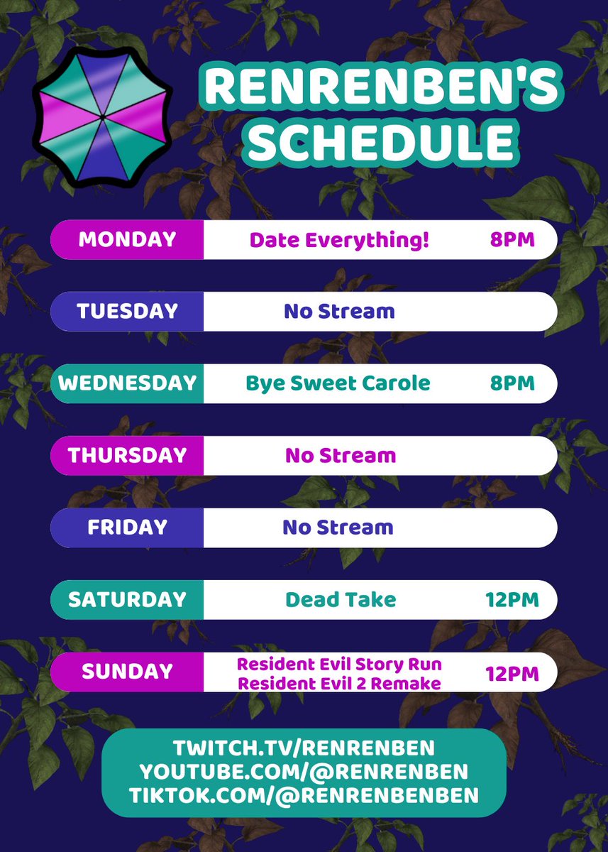 🌟Streaming Schedule🌟
❤️Week of Dec 1st❤️
✨All times are in EST✨

We're going to take a bit of a break from Silent Hill f and bring it back at a later date💃