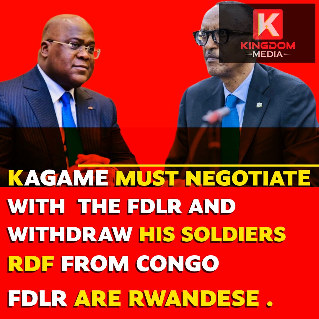 We all understand and know the history of Rwanda 🇷🇼 from the beginning. FDLR are Rwandese and kagame orchestrated all the genocide that took place but God will judge him for that not us . Kagame must talk with FDLR and end his mess as he started <a href="/PaulKagame/">Paul Kagame</a> <a href="/KagutaMuseveni/">Yoweri K Museveni</a>
