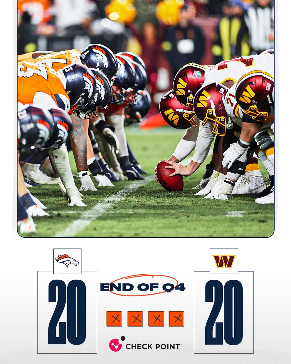 We're headed to OT.

#DENvsWAS 