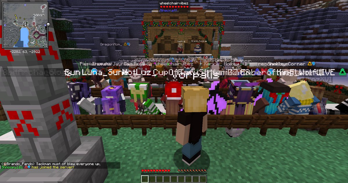 so I didn’t get the summer vacation I wanted but at least all my friends are here right? <a href="/holidaysmp__/">🎄HOLIDAY SMP🎄</a> 

(Thank you for the raids <a href="/NixWolvercraft/">Nixxie Wolvercraft 🦊💚 | April Return</a> and rayder!! Had one of the best returns ever!)