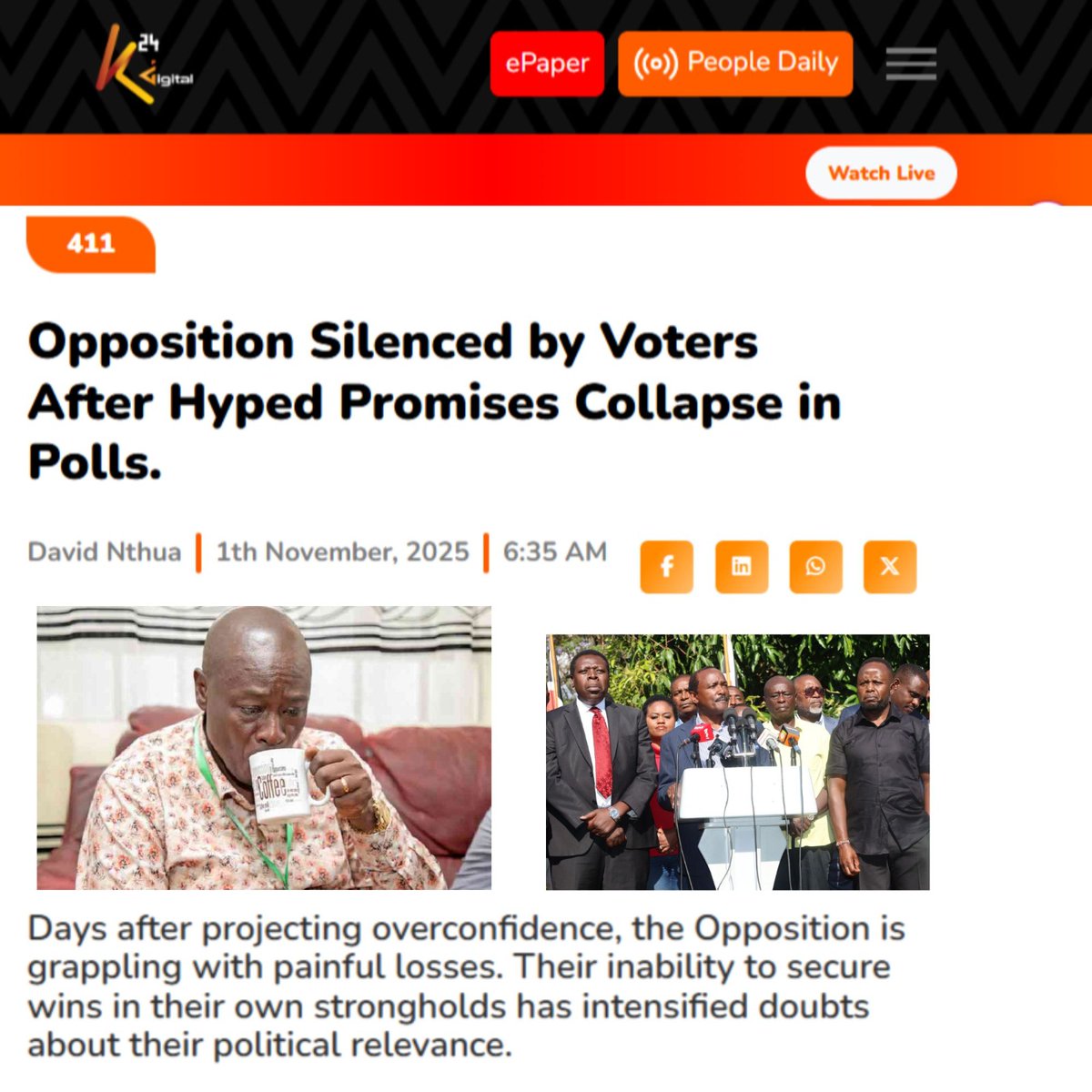 Voters didn’t just reject them; they dismissed their entire political narrative as empty noise. #OppositionOfShame Voters Chose Progress United in defeat