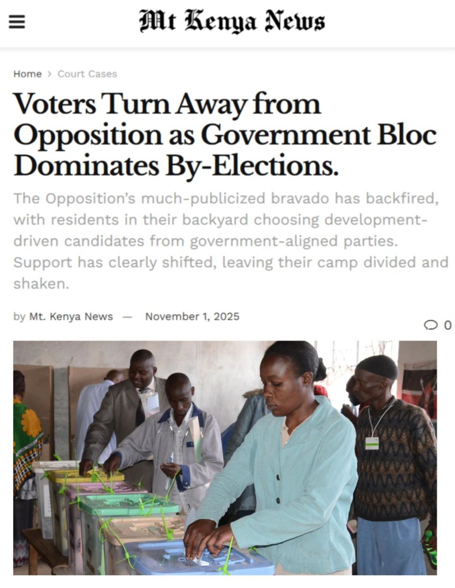 The so-called “unbeatable” opposition couldn’t withstand the truth at the ballot: Kenyans want real leadership. #OppositionOfShame Voters Chose Progress United in defeat