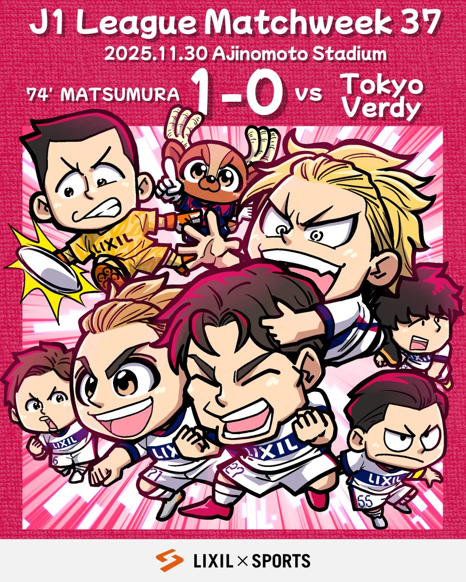ˏˋ鹿島アントラーズ⚽️ ˎˊ˗ J1リーグ結果イラスト