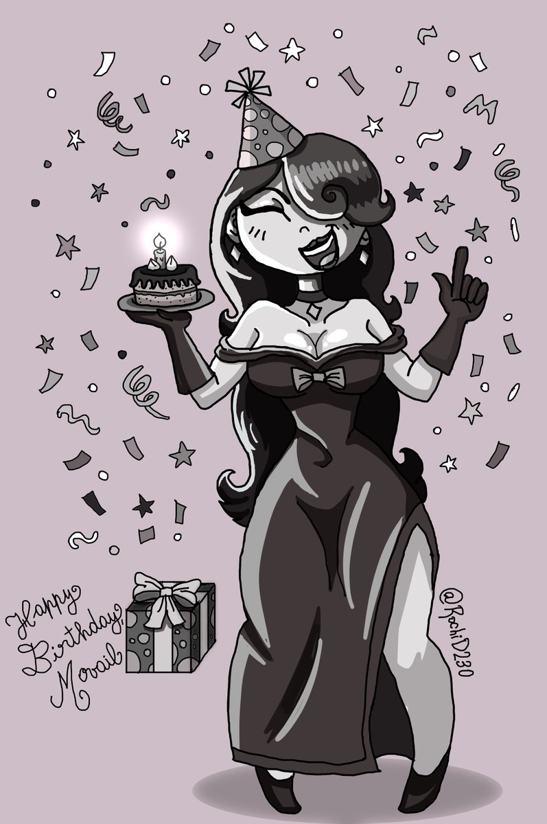 RochiD230's tweet image. Belated gift for the wonderful @Movail2 🥳🖤
I hope you had an amazing birthday! Wishing you tons of happiness and that all your goals come true, including blessing the world with your beautiful art!

#fanart #InsertEpicMovailsBirthHashtagThatWorksIfWeDontEndUpUsingThisOne #art