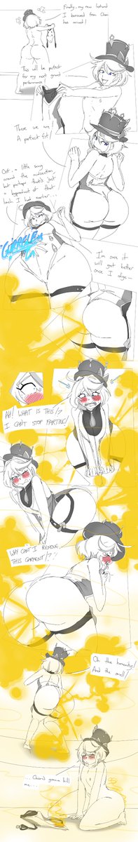 Furina's Tight Leotard Uncoloured Sketch Request.