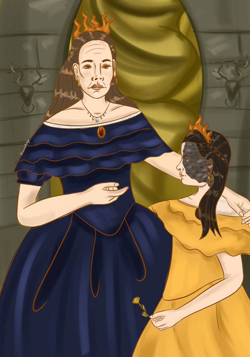 princessrainyx's tweet image. Selyse and Shireen as Portait of a lady and a young girl by Adriaen van Cronenburg, 1567

#selyseflorent #shireenbaratheon #asoiaffanart #ASOIAF #GameOfThrones