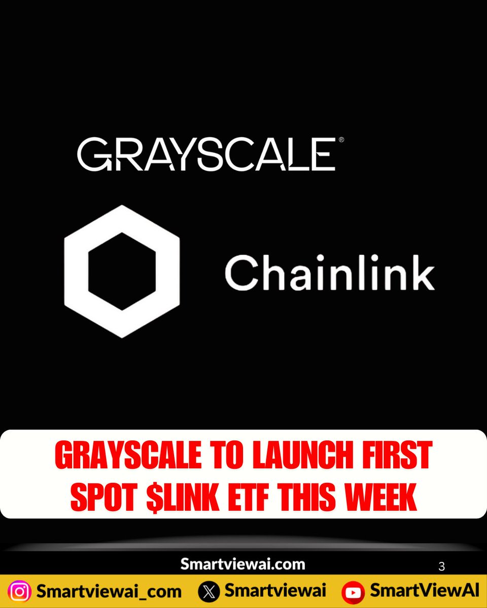 📢Grayscale to launch first-ever spot $LINK ETF this week! Private trust converting after SEC greenlight. 
 #CryptoNews #Chainlink