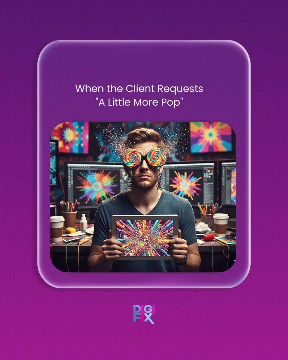 digifixaus's tweet image. &quot;Trust me bro, it POPS now. Like… a lot 😵‍💫✨&quot;

#DesignMeme #ClientRequests #DesignerLife #GraphicDesign #GraphicDesignHumor #CreativeStruggles #FreelanceLife #ClientExpectations #DesignCommunity #Digifix #MemeLife