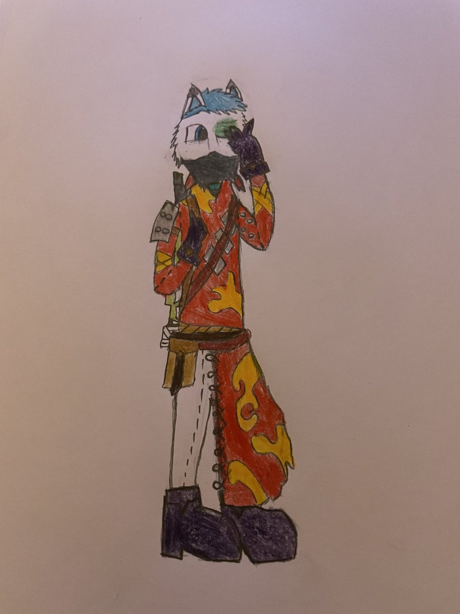 My friends asked me to draw again after 5 years of not drawing, so I decided to do my sona as my Psyker from Warhammer Darktide
