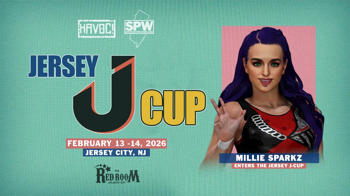 JERSEY J-CUP UPDATE

ENTRANT #3

MILLIE SPARKZ

Tickets On-Sale at 10 AM EST

Night 1: 

eventim.us/event/the-havo…

Night 2: 

eventim.us/event/the-havo…

The 2026 Jersey J-Cup
Feb 13 &amp; Feb 14, 2026
The Red Room
Atlantic City, NJ