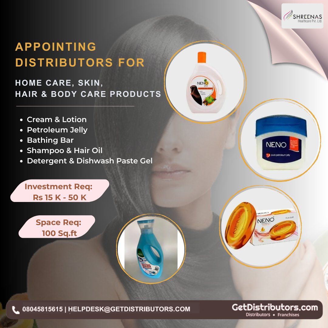 getdistributors's tweet image. Appointing #Distributors for Home Care, Skin, Hair &amp;amp; Body Care Products.
Details 👉 getdistributors.com/tiny/KoIqFvpfRS

★Investment : ₹ 15 - 50 K
★High Profit Margins
★100% Replacement Guarantee
✓Hurry to take #Distributorship !

#ShreenasHealthcarePvtLtd #Dealers #Wholesalers