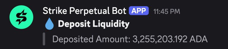 strikecardano's tweet image. JUST IN: someone just deposited 3.25M ADA 🤯

Is this the largest liquidity deposit in Cardano history? 👀