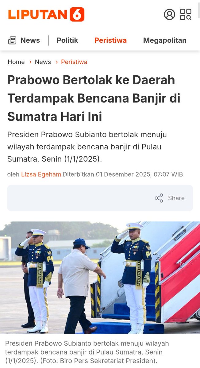 PraEquilibrium's tweet image. Hariini Presiden @prabowo Subianto bertolak ke Sumatera Utara pagi ini. Prabowo bakal meninjau lokasi terdampak banjir dan longsor