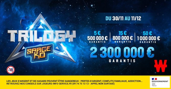 WINAMAX : La TRILOGY 6-max SPACE KO a décollé ce dimanche avec 2.3 M€ garantis !

live-poker.com/news.20251201-…