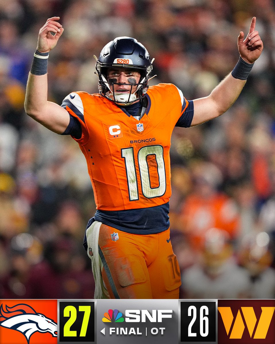 FINAL: @Broncos win by one point in OT! 