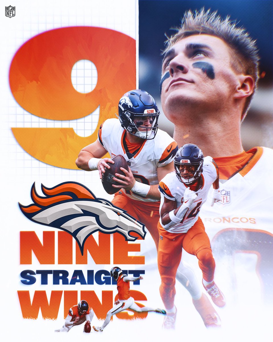 NINE. STRAIGHT. WINS.

@Broncos 