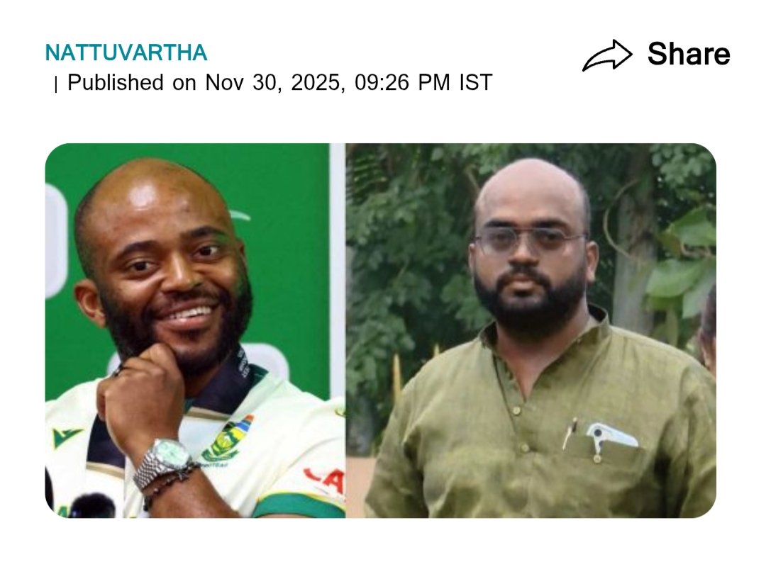 VnBaiju's tweet photo. @TembaBavuma @ProteasWomenCSA @ICC Here is a local election candidate in Kerala state, India. When he went to people's homes to ask them to vote, they ask them, "Are you  Bavuma?"
https://t.co/SWHlCFjedS https://t.co/3NiK6pfuou