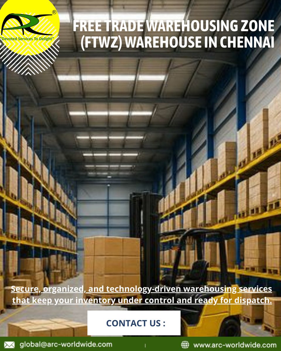 Arc Worldwide provides top-tier #FTWZ warehousing services in #Chennai designed for businesses needing #secure, compliant, and technology-enabled storage-arc-worldwide.com

#arcworldwide
#ftwz
#ftwzchennai
#warehousingchennai
#freewarehousingzone #Akhanda2Thaandavam #Dhurandhar