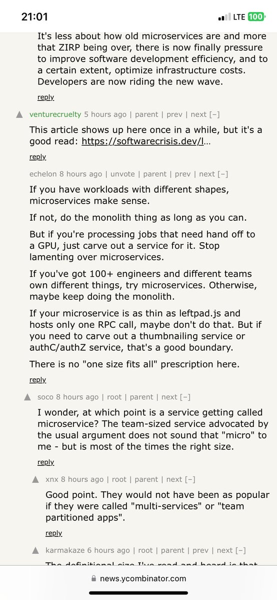 jhazani's tweet image. #tfw #Hackernews #microservices