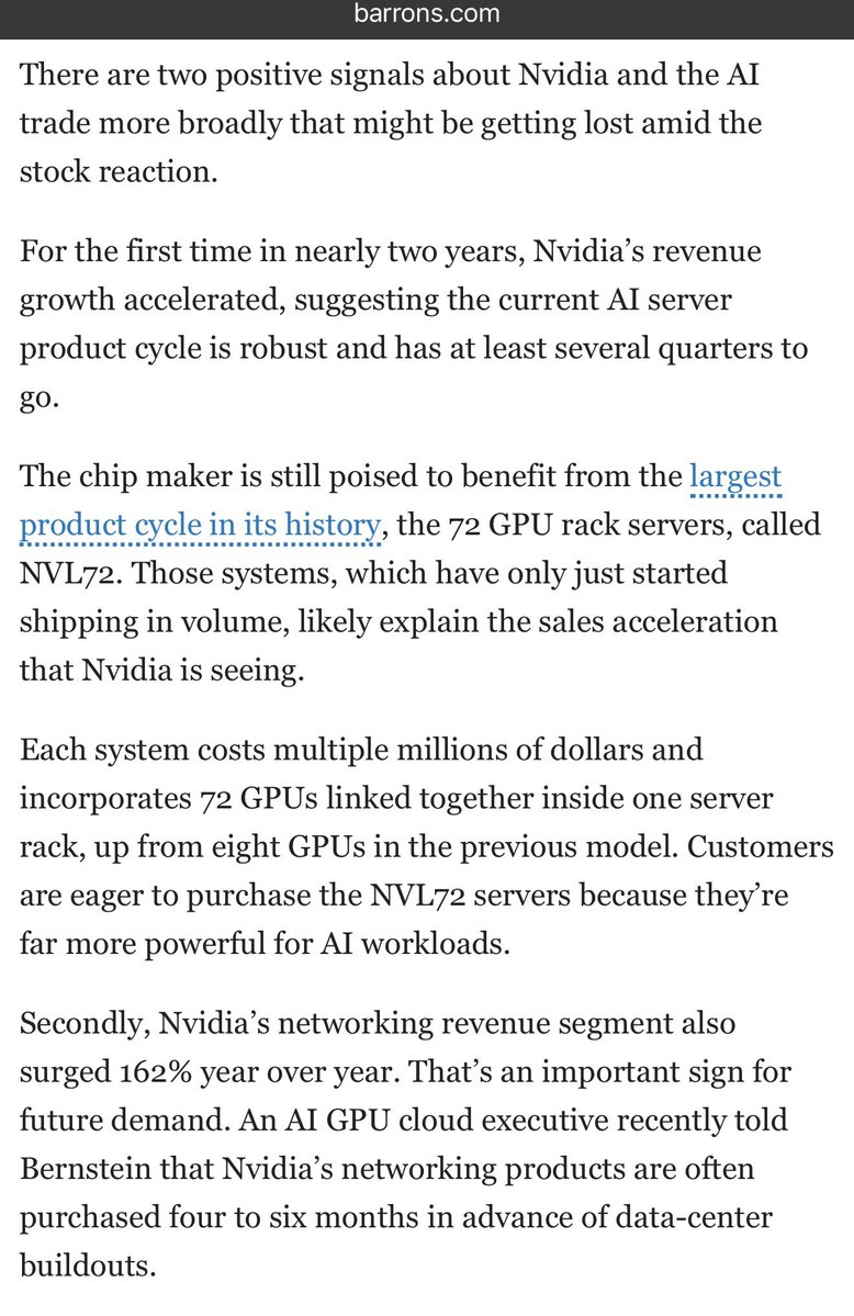 firstadopter's tweet image. Burry and Chanos repeatedly going after Nvidia for accounting and other issues just as the NVL72 product supercycle is beginning to ramp is wild. It’s like bearing up on Apple right when the iPhone 3G was first released. Not ideal.

There were two clear signs that the NVL72 cycle…