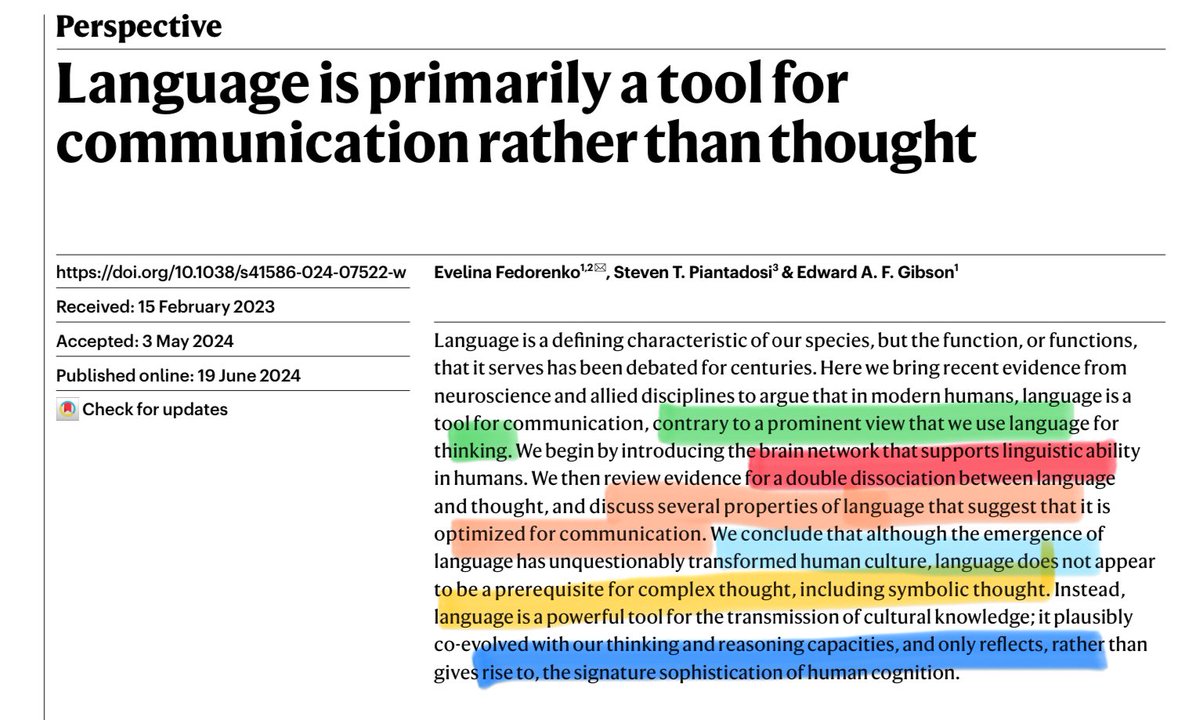 sanmking's tweet image. What I wonder is when are we going to disentangle from language as the primary representation for sequence learning models?

Couldn’t we instead train this models directly on embeddings, facilitating multimodality, increasing speed, and reducing cost!!